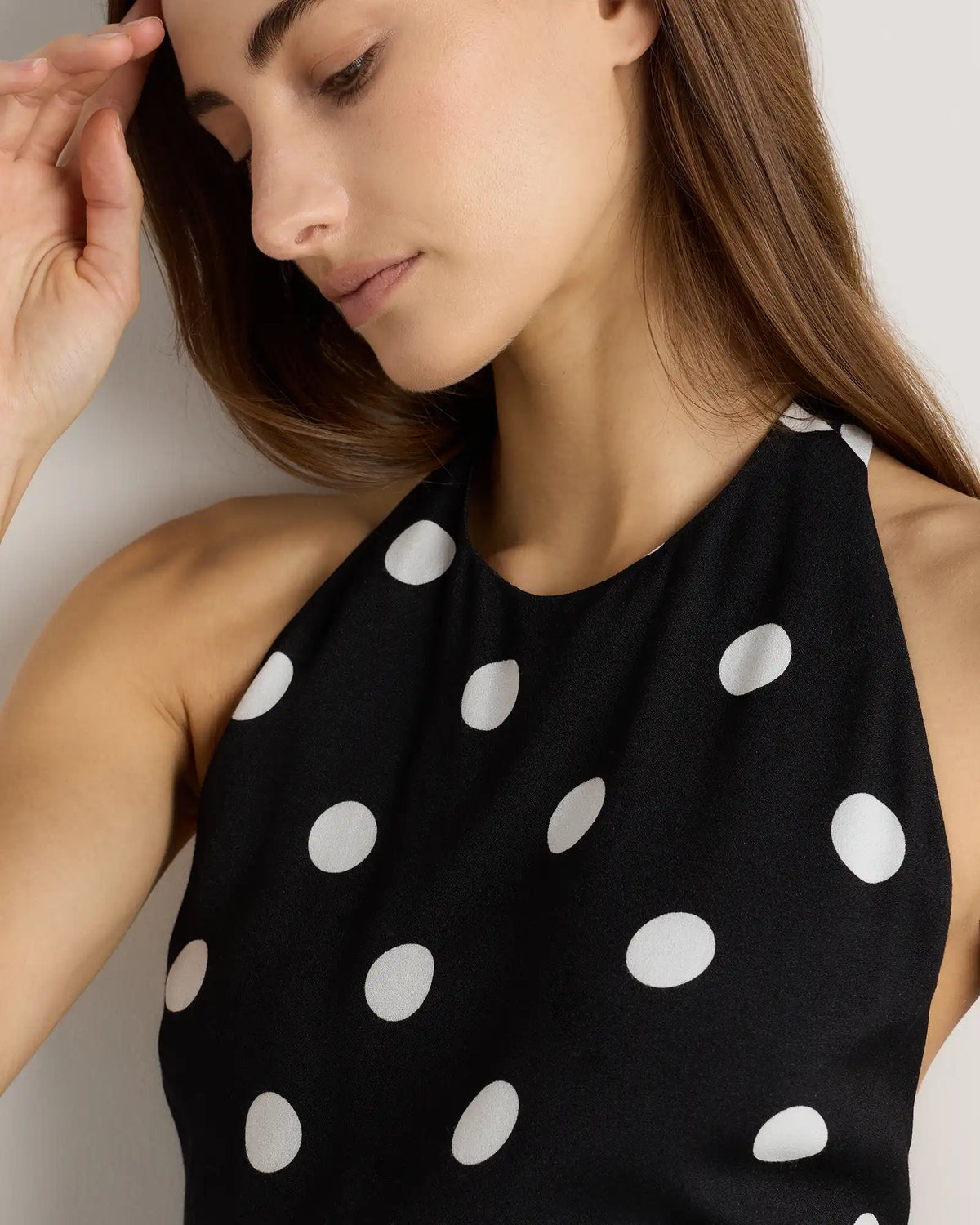 Lightweight Crepe Halter Mini Dress