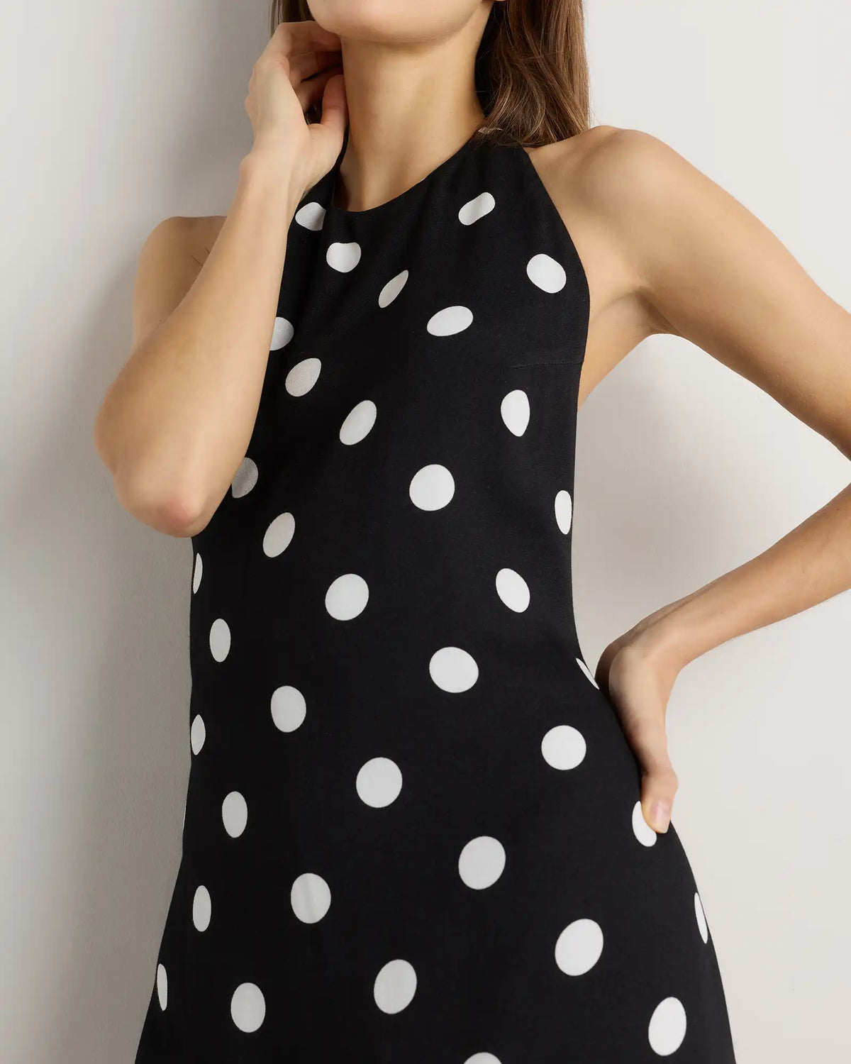 Lightweight Crepe Halter Mini Dress