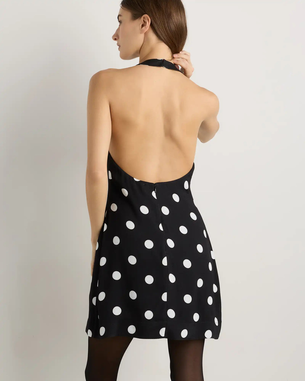 Lightweight Crepe Halter Mini Dress