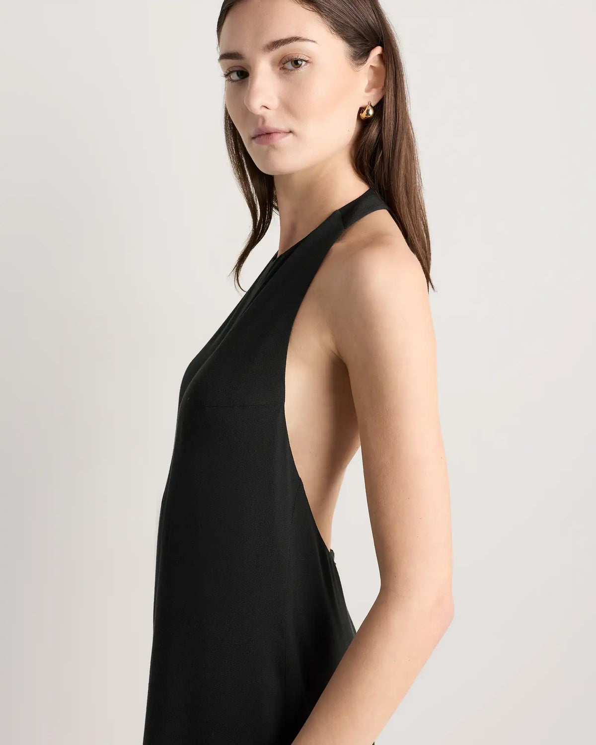 Lightweight Crepe Halter Mini Dress