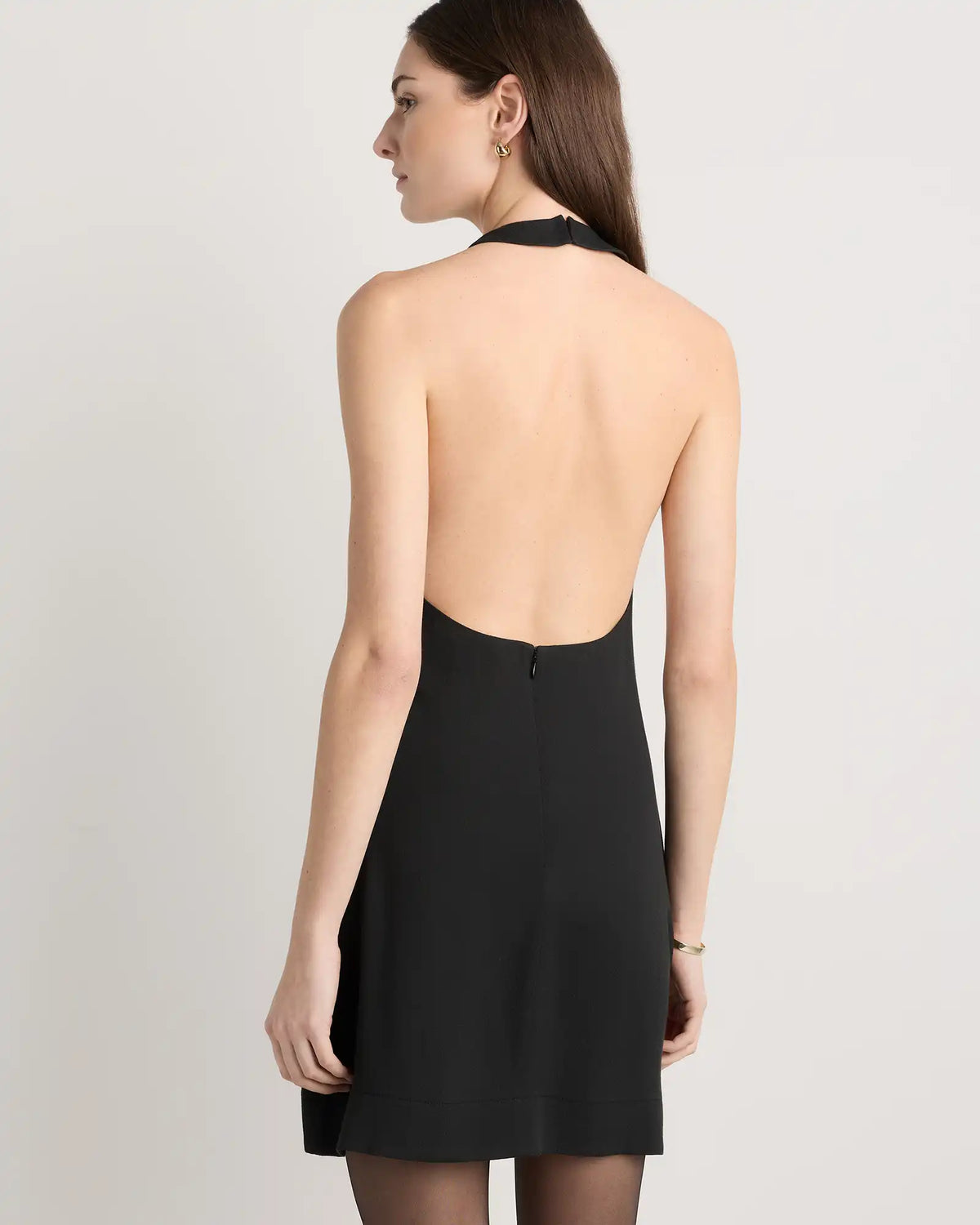 Lightweight Crepe Halter Mini Dress