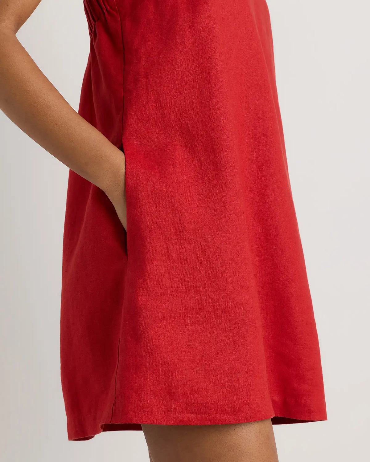 100% European Linen Mini Skort Dress