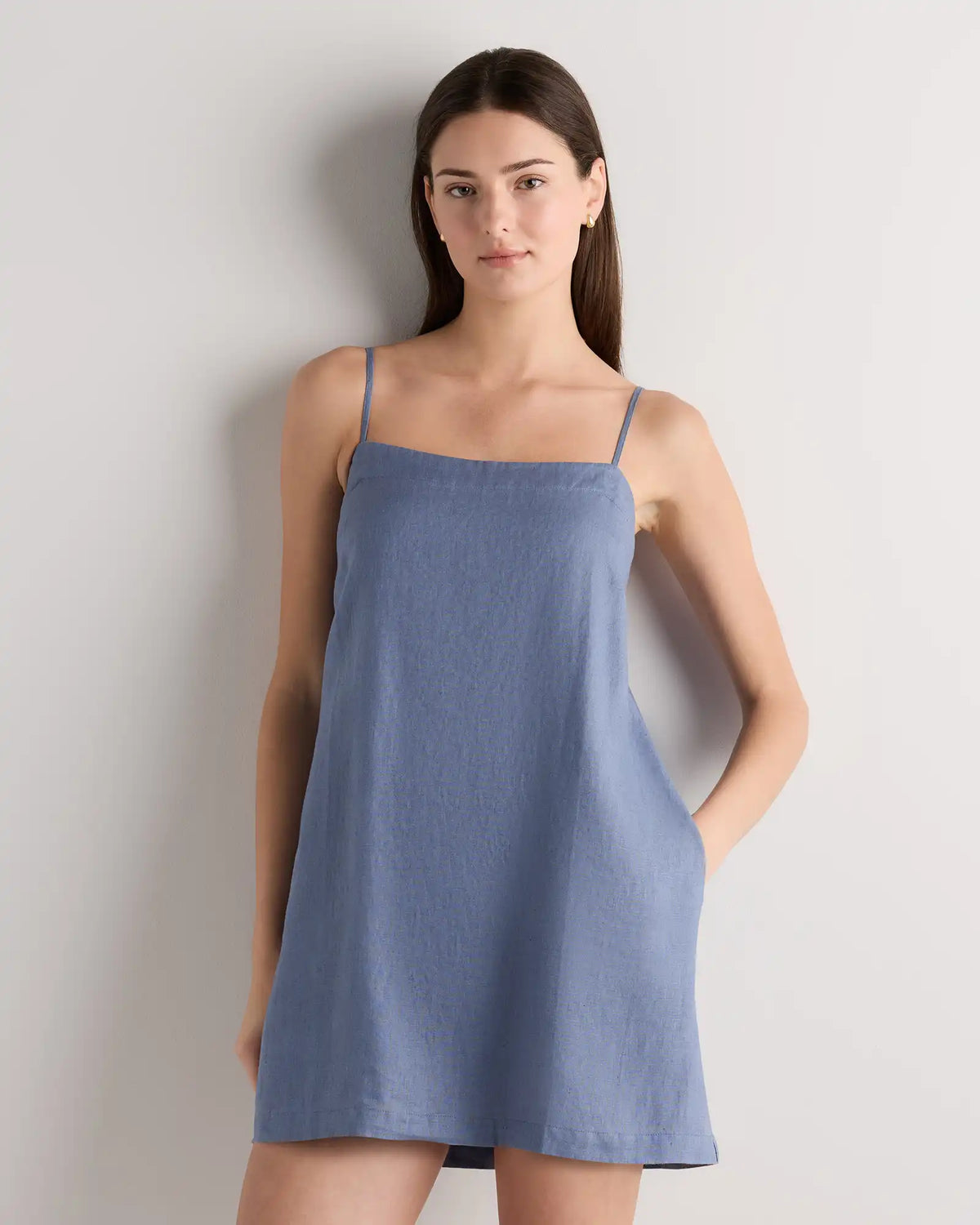 100% European Linen Mini Skort Dress