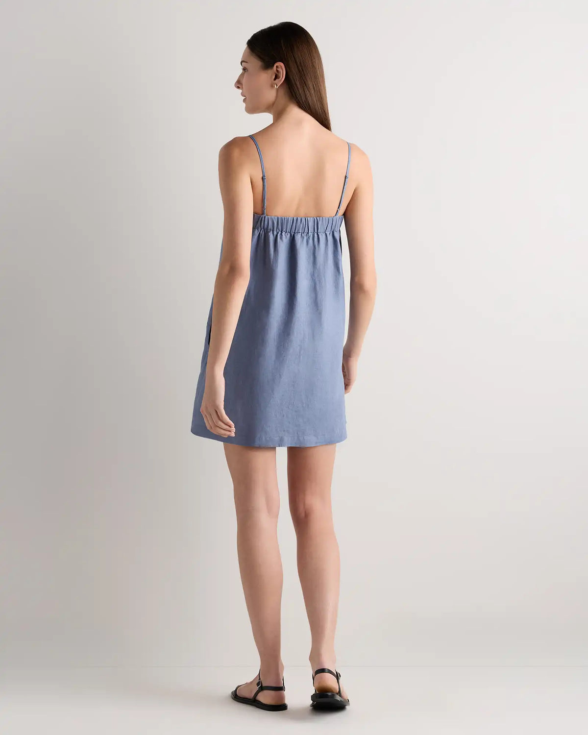 100% European Linen Mini Skort Dress