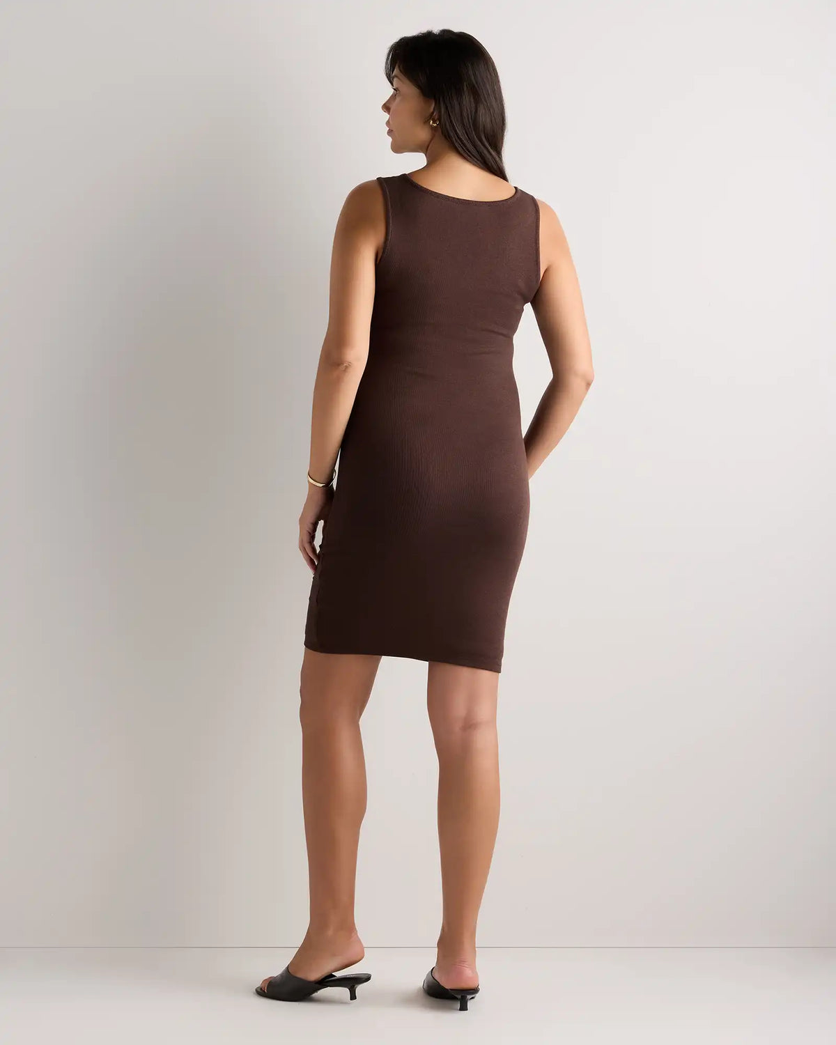Bamboo Rib Maternity Sleeveless Mini Dress
