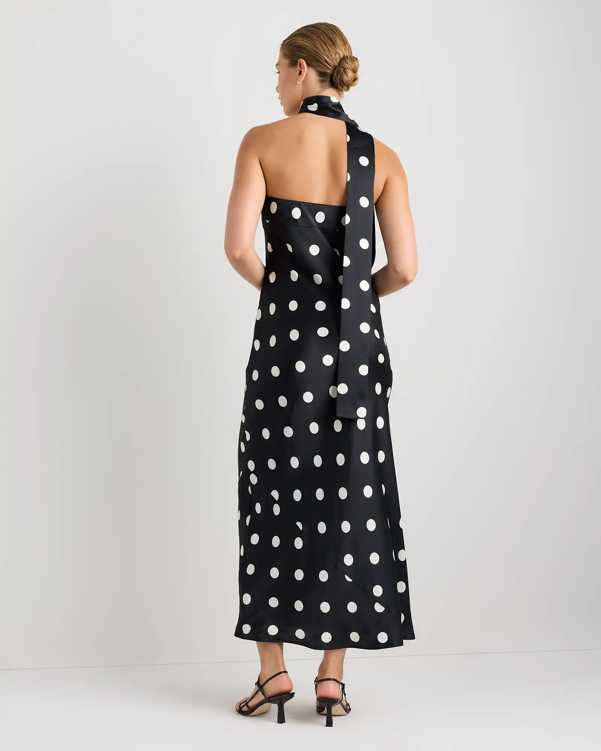 100% Washable Silk Strapless Scarf Maxi Dress