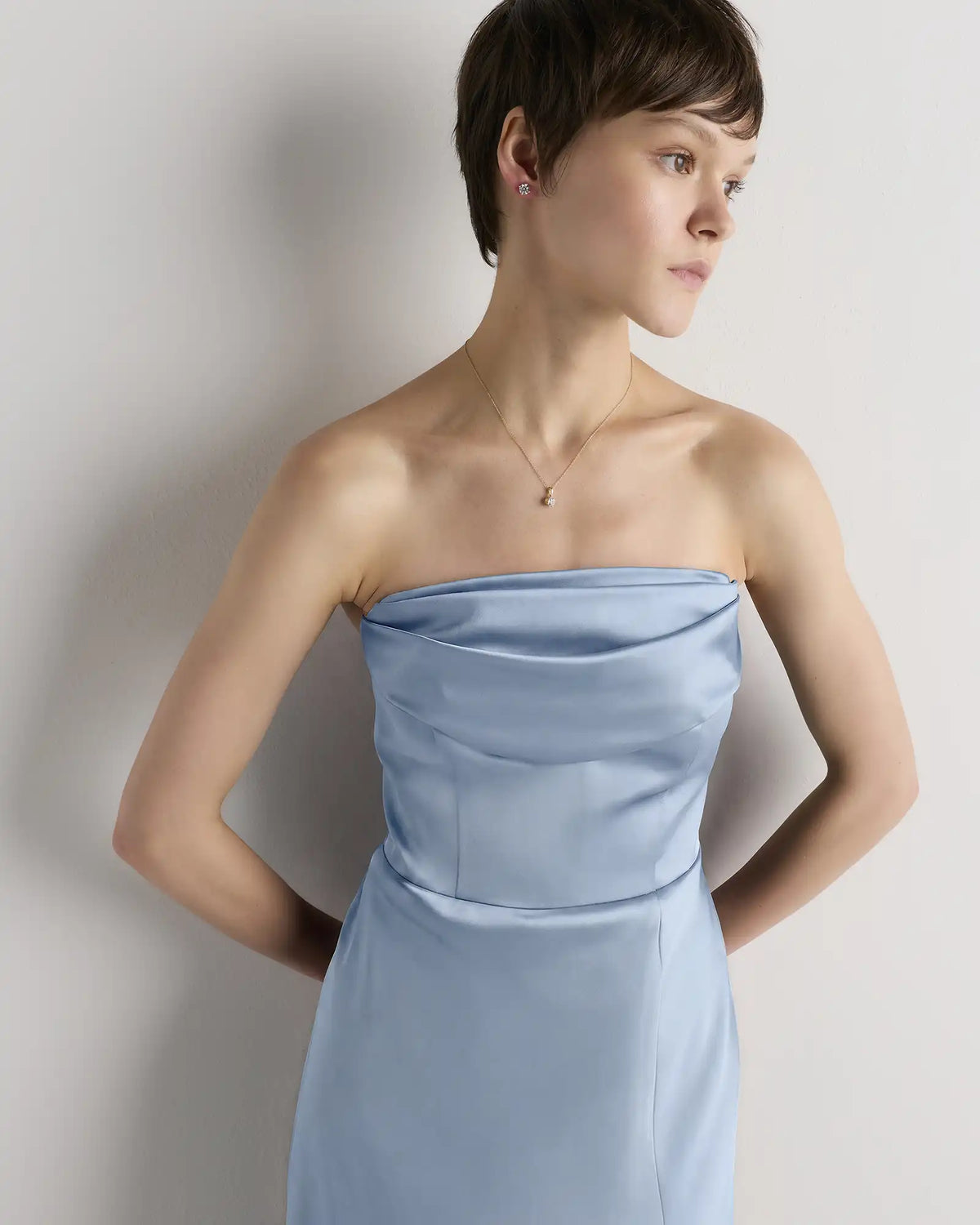 Aurora Stretch Satin Convertible Dress