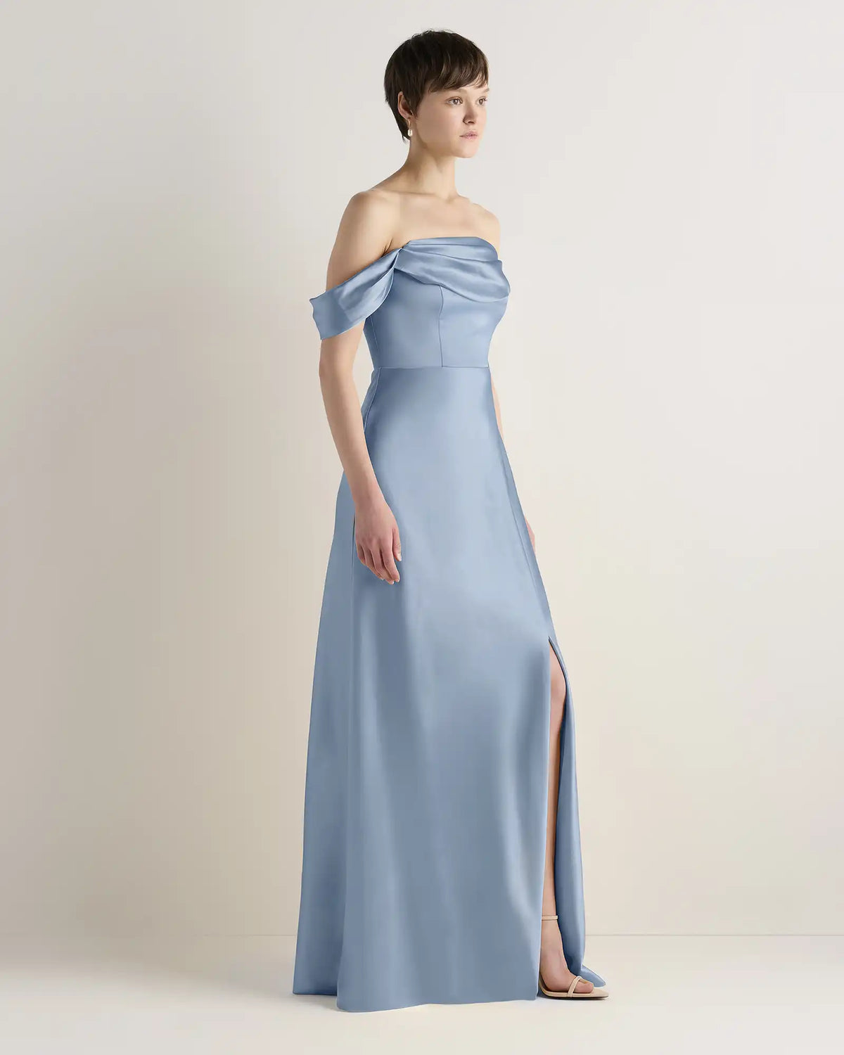 Aurora Stretch Satin Convertible Dress