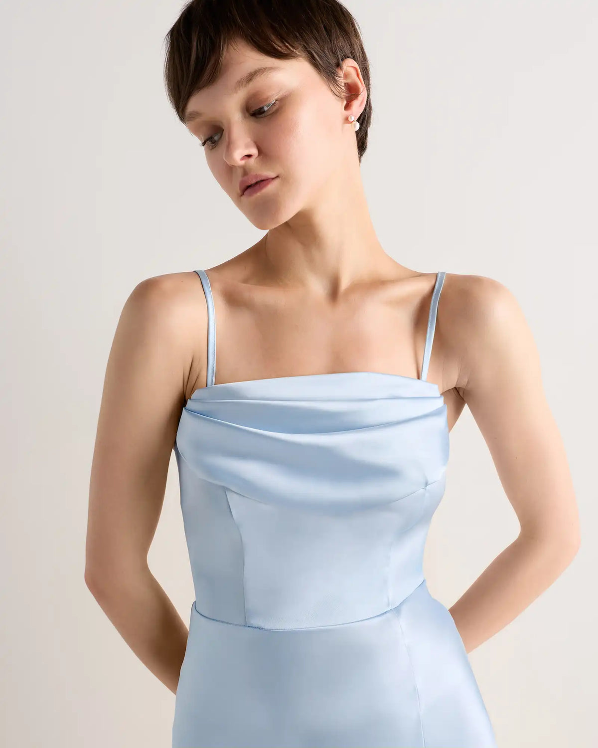 Aurora Stretch Satin Convertible Dress