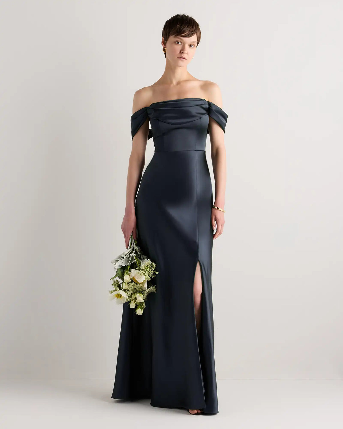 Aurora Stretch Satin Convertible Dress