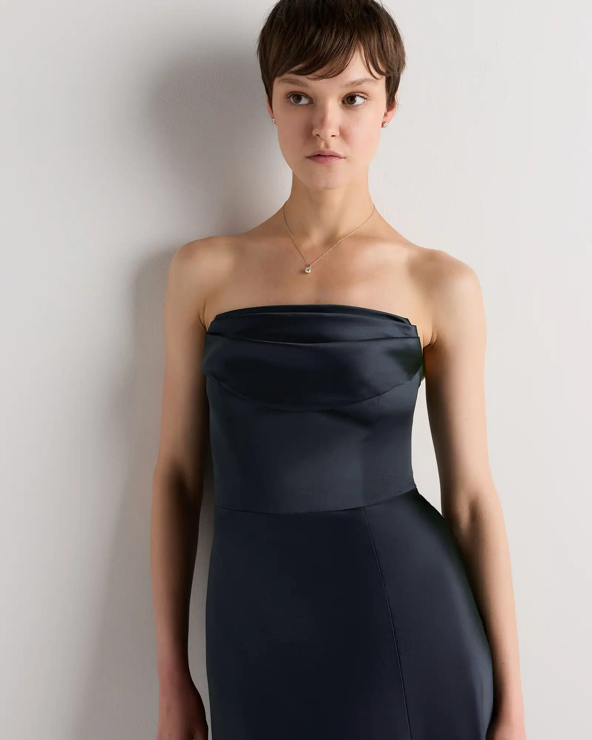 Aurora Stretch Satin Convertible Dress