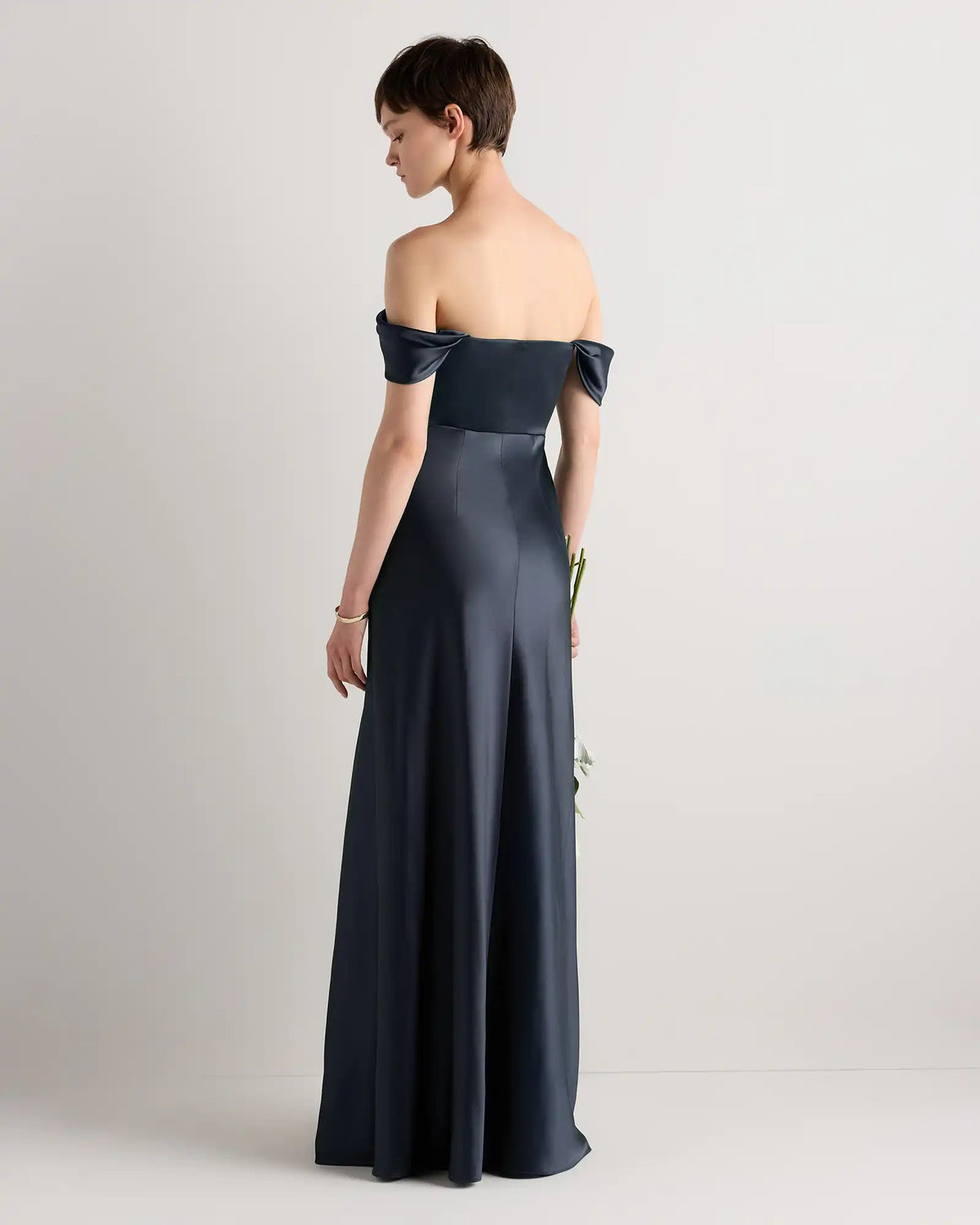 Aurora Stretch Satin Convertible Dress