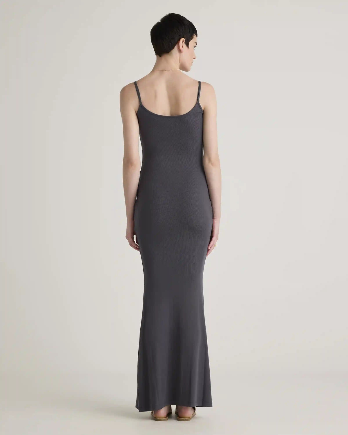 Tencel Rib Knit Maxi Slip Dress