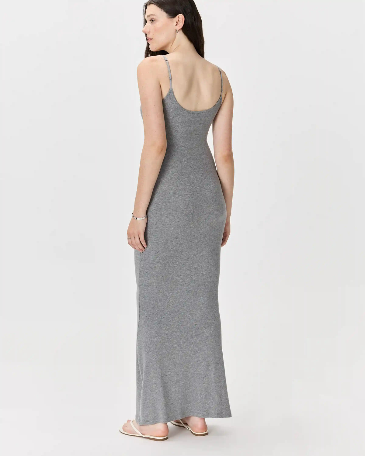 Tencel Rib Knit Maxi Slip Dress