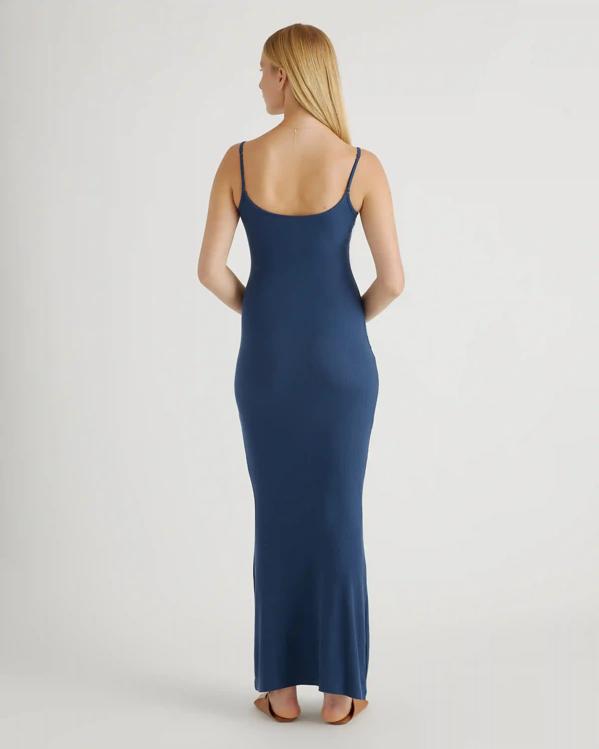 Tencel Rib Knit Maxi Slip Dress