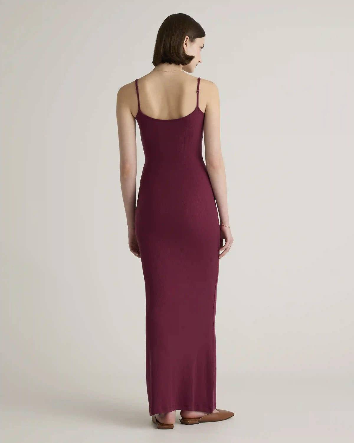Tencel Rib Knit Maxi Slip Dress