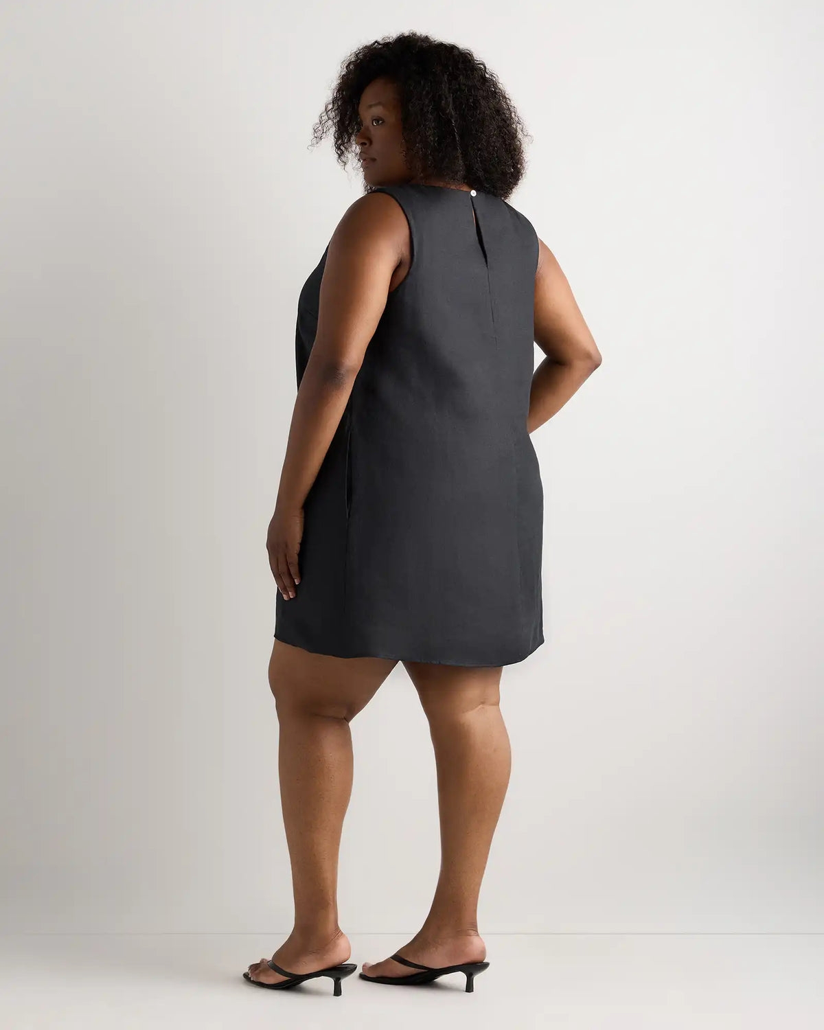 100% European Linen Tank Mini Dress