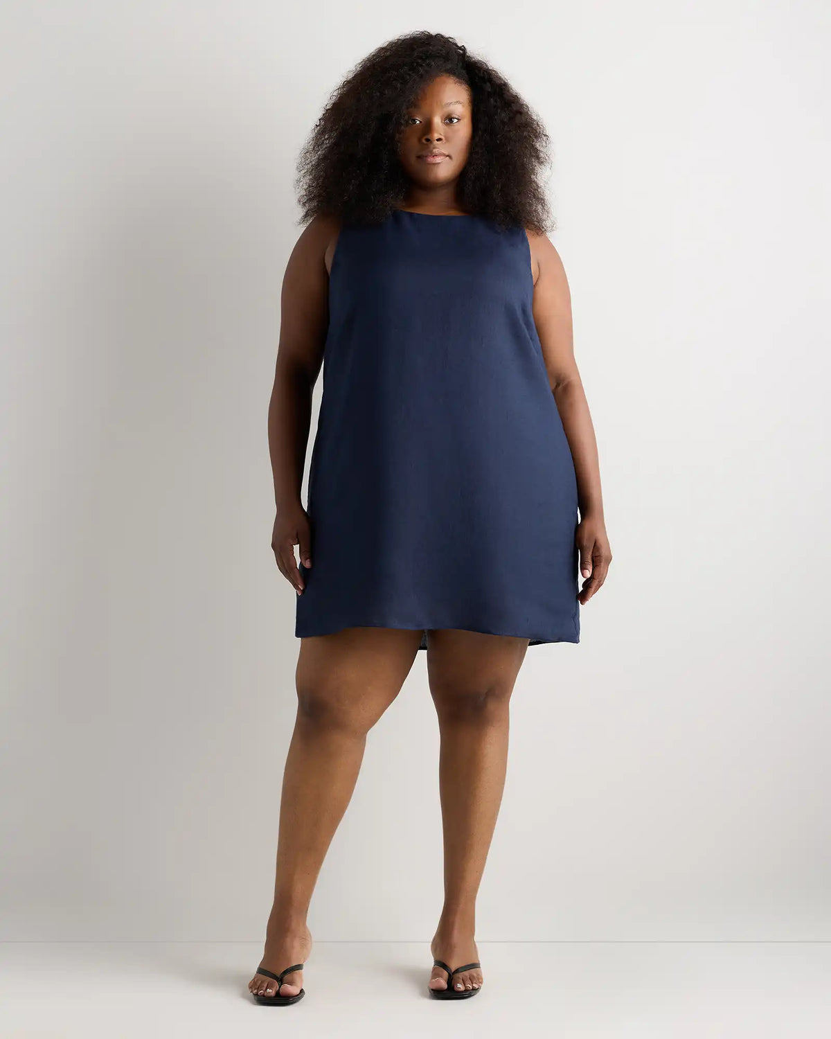 100% European Linen Tank Mini Dress