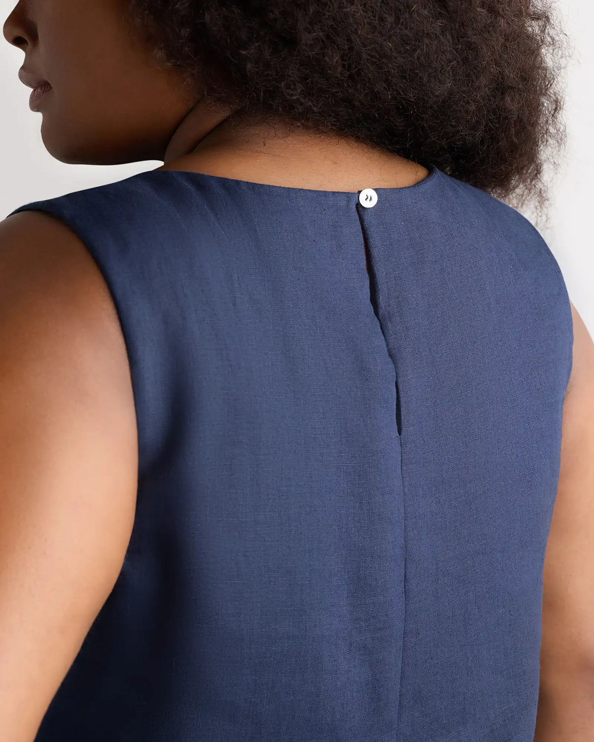 100% European Linen Tank Mini Dress