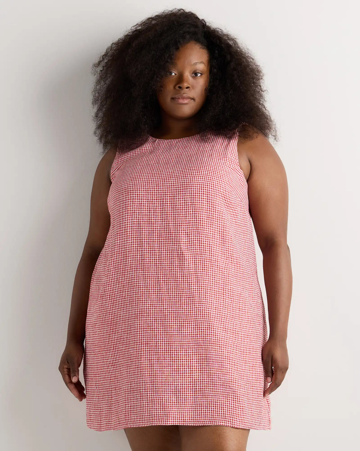 100% European Linen Tank Mini Dress