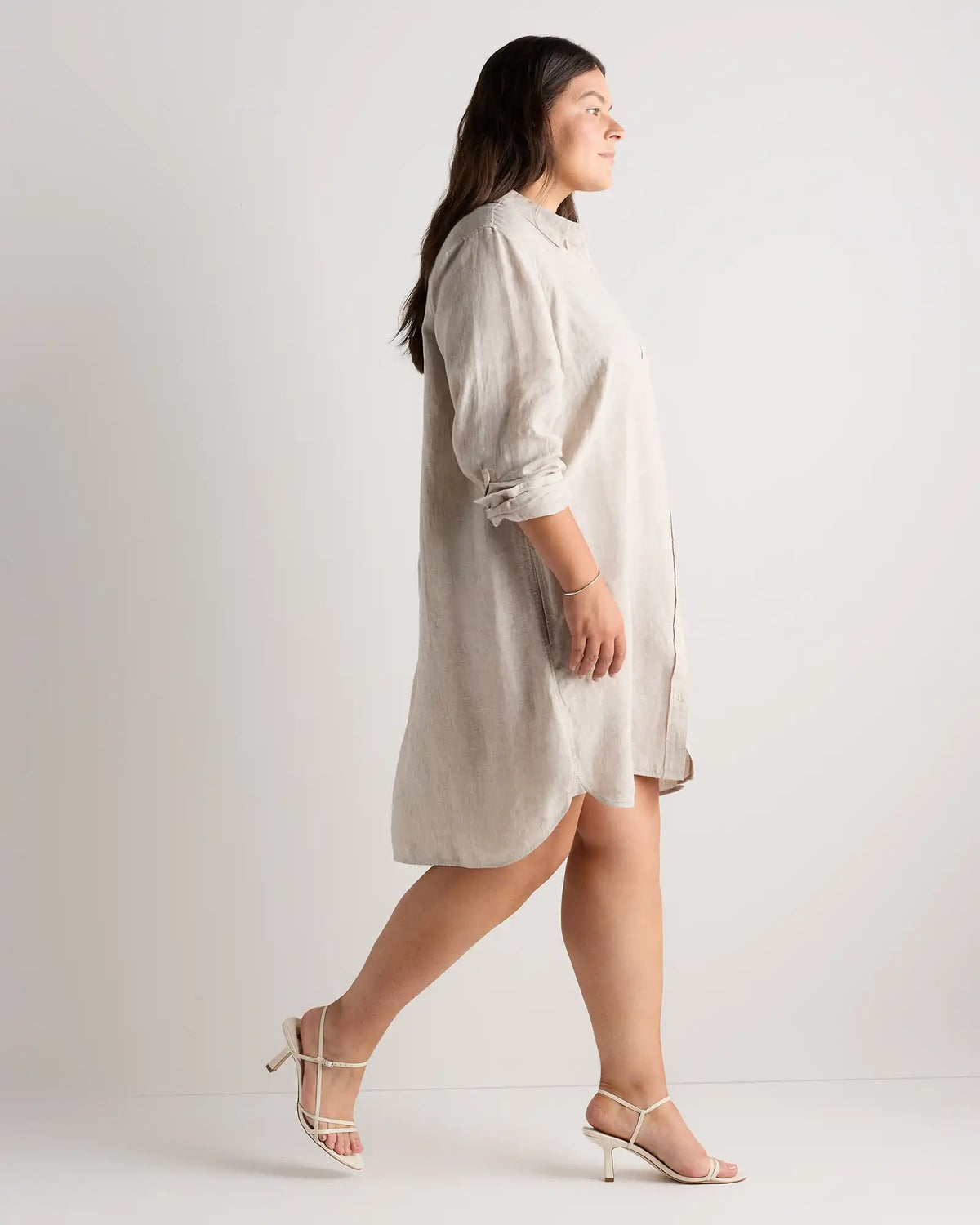 100% European Linen Shirt Dress