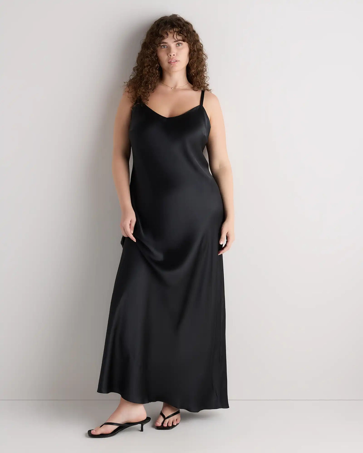 100% Washable Silk Maxi Slip Dress