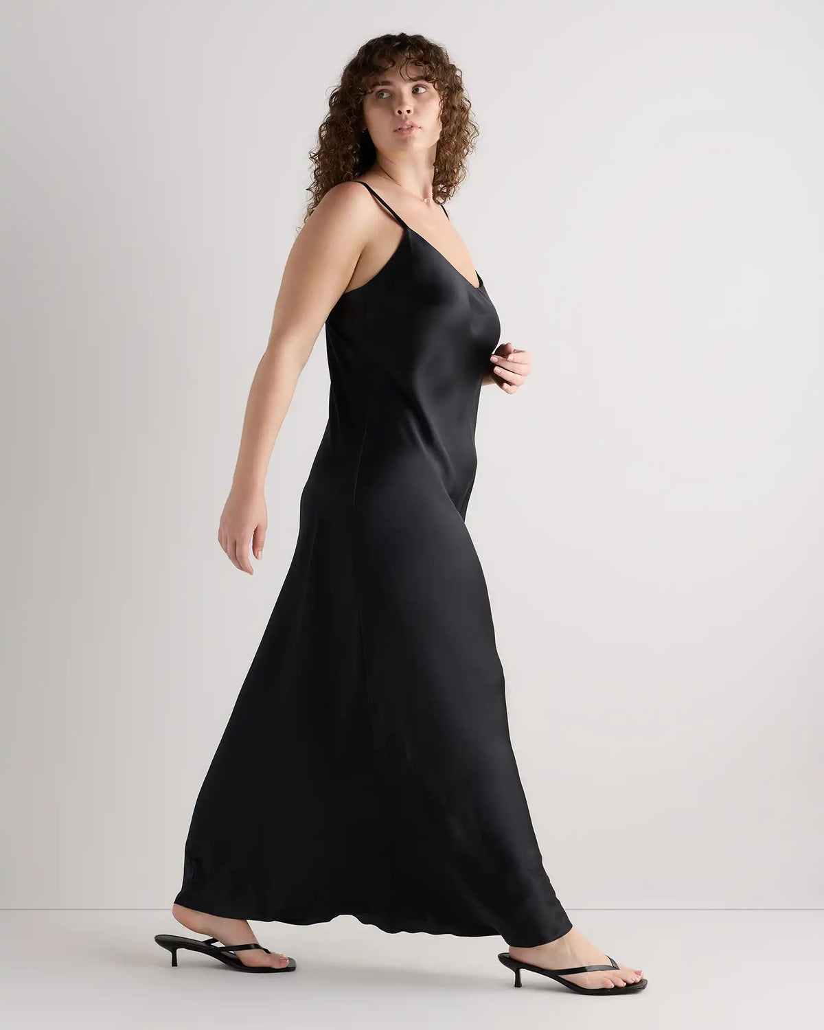 100% Washable Silk Maxi Slip Dress