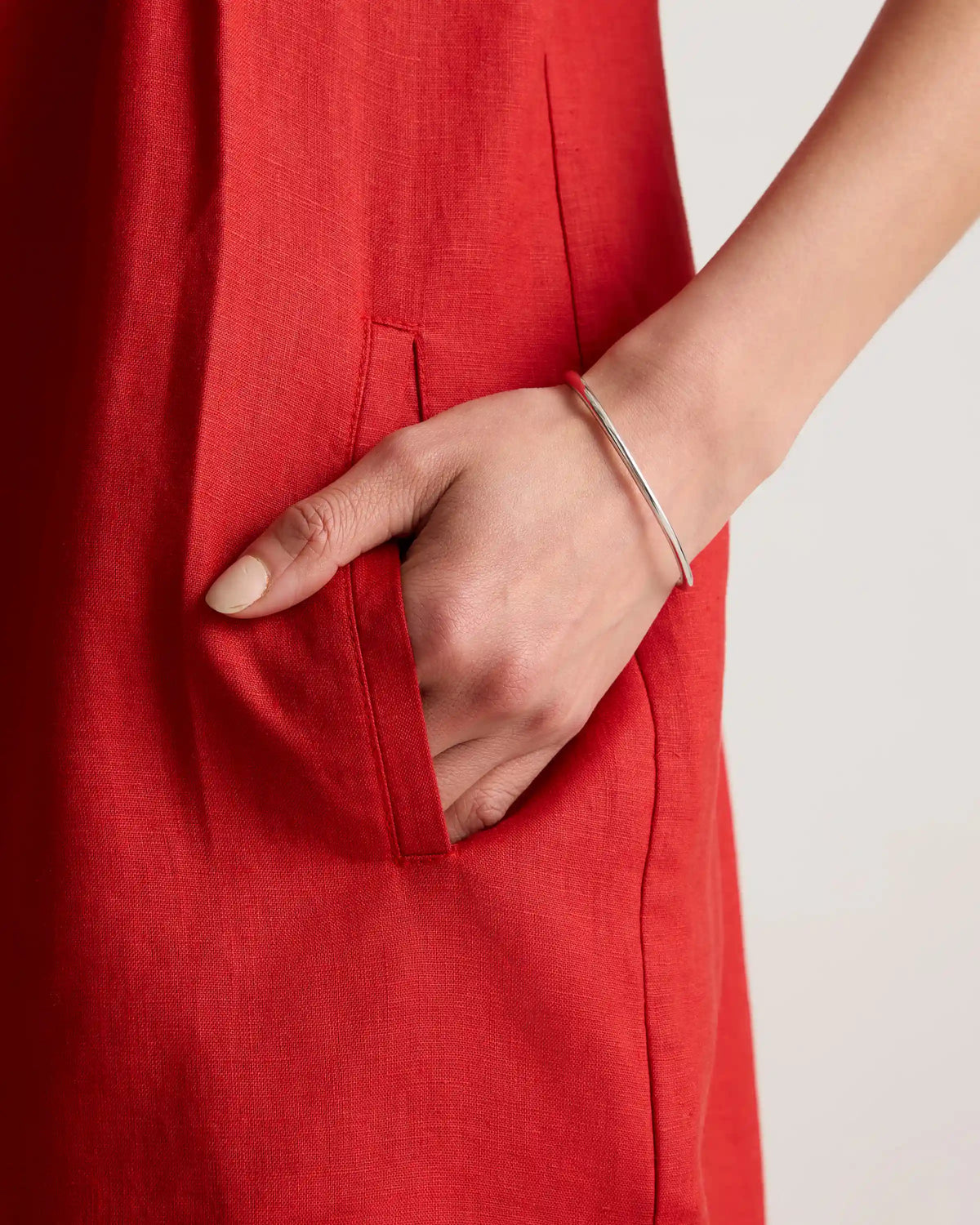100% European Linen Sleeveless Swing Dress