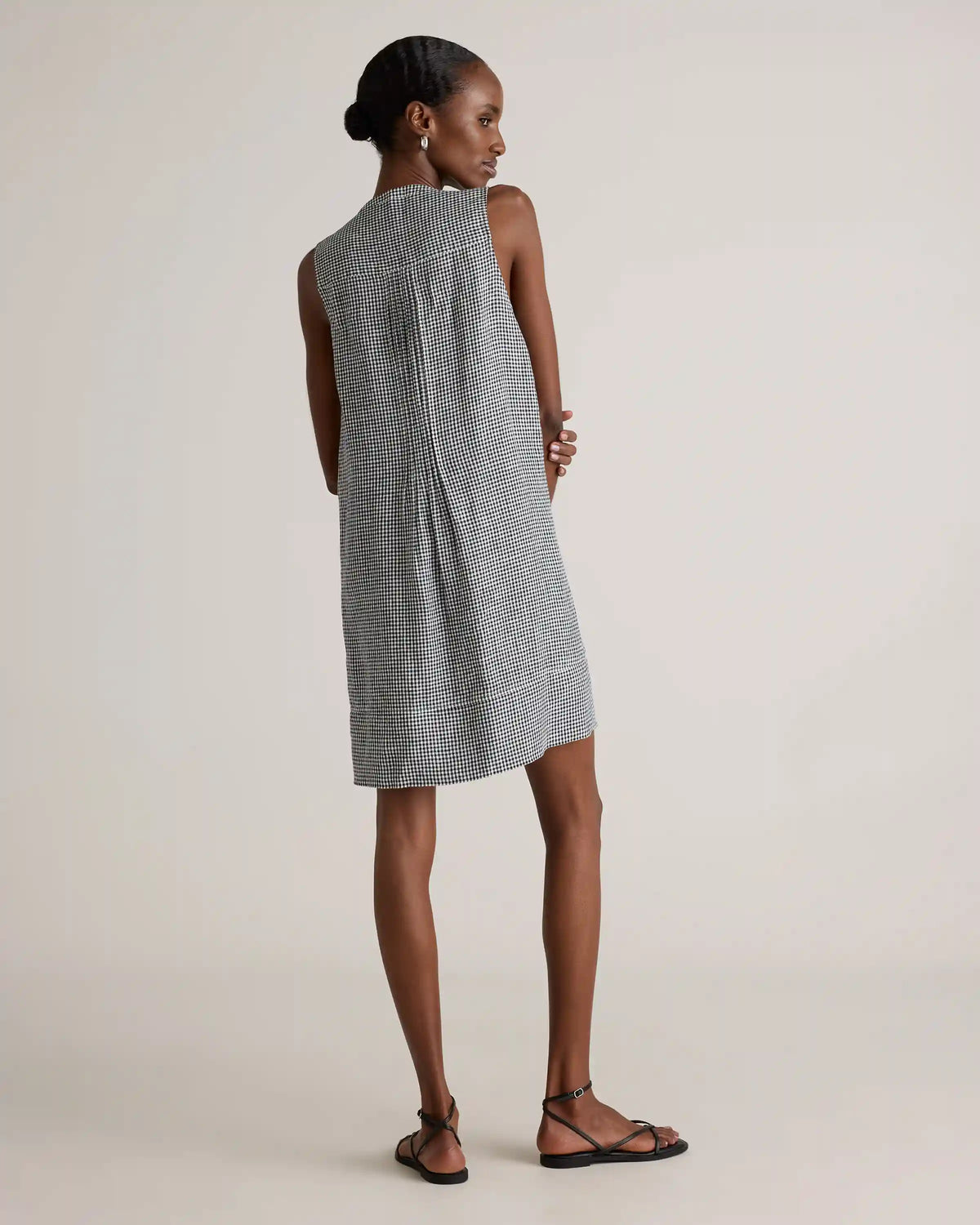 100% European Linen Sleeveless Swing Dress