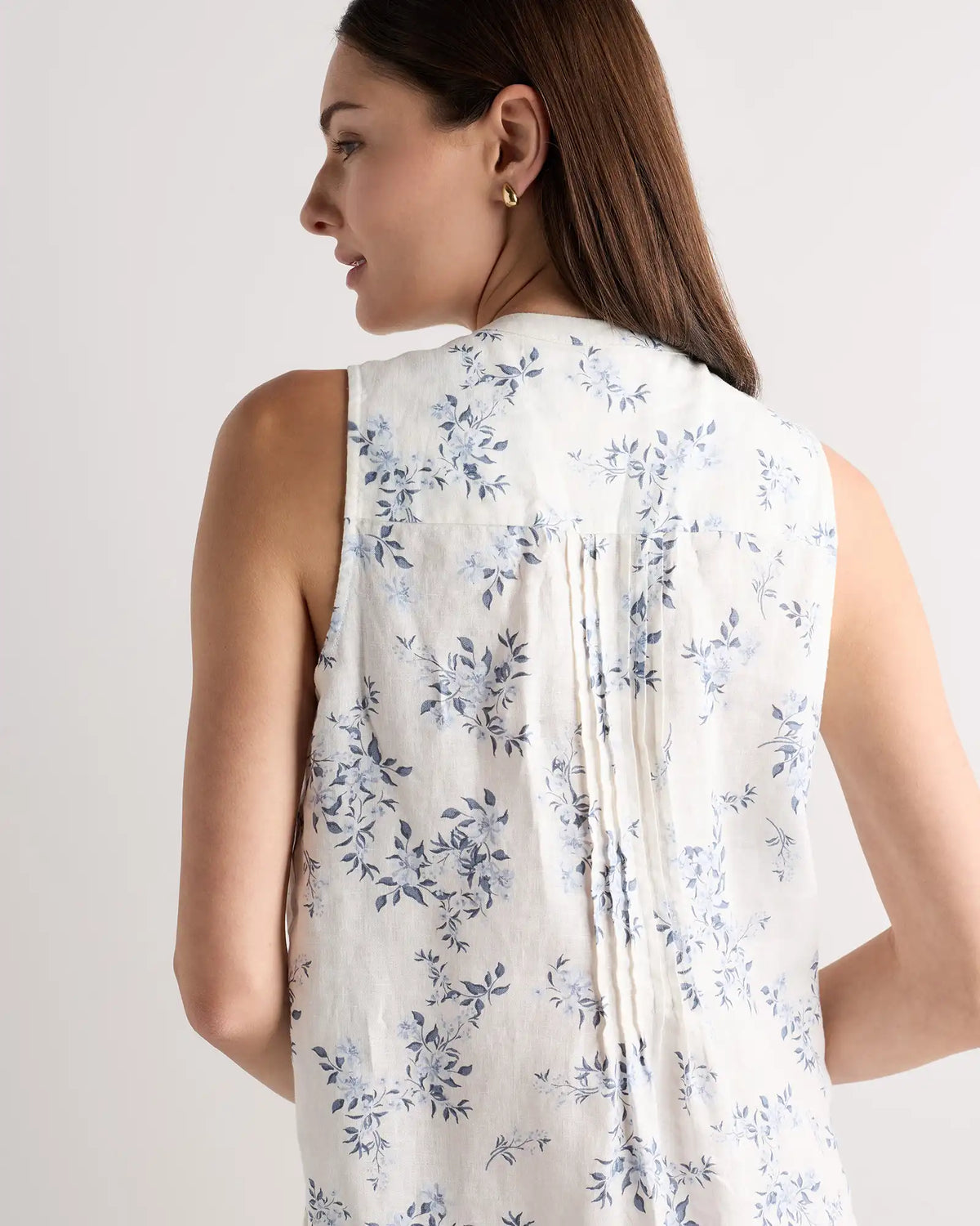 100% European Linen Sleeveless Swing Dress