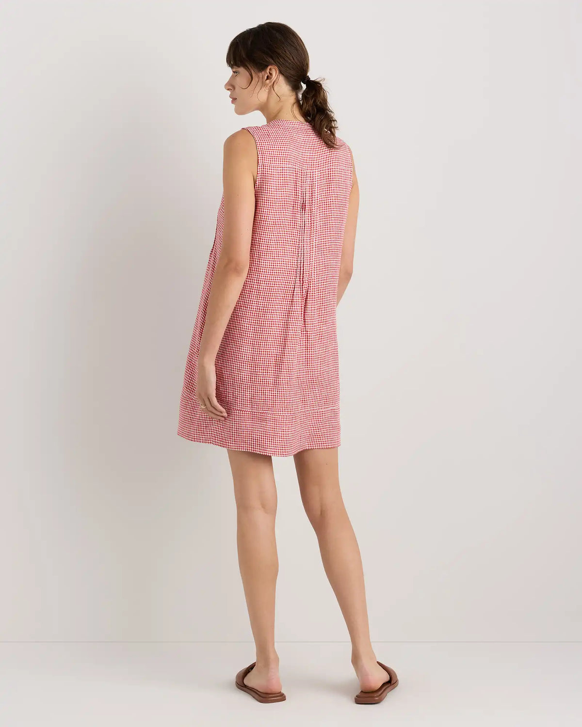 100% European Linen Sleeveless Swing Dress