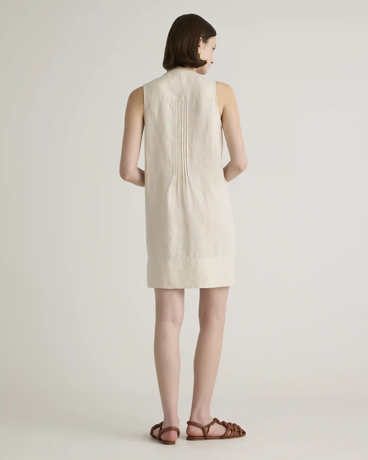 100% European Linen Sleeveless Swing Dress
