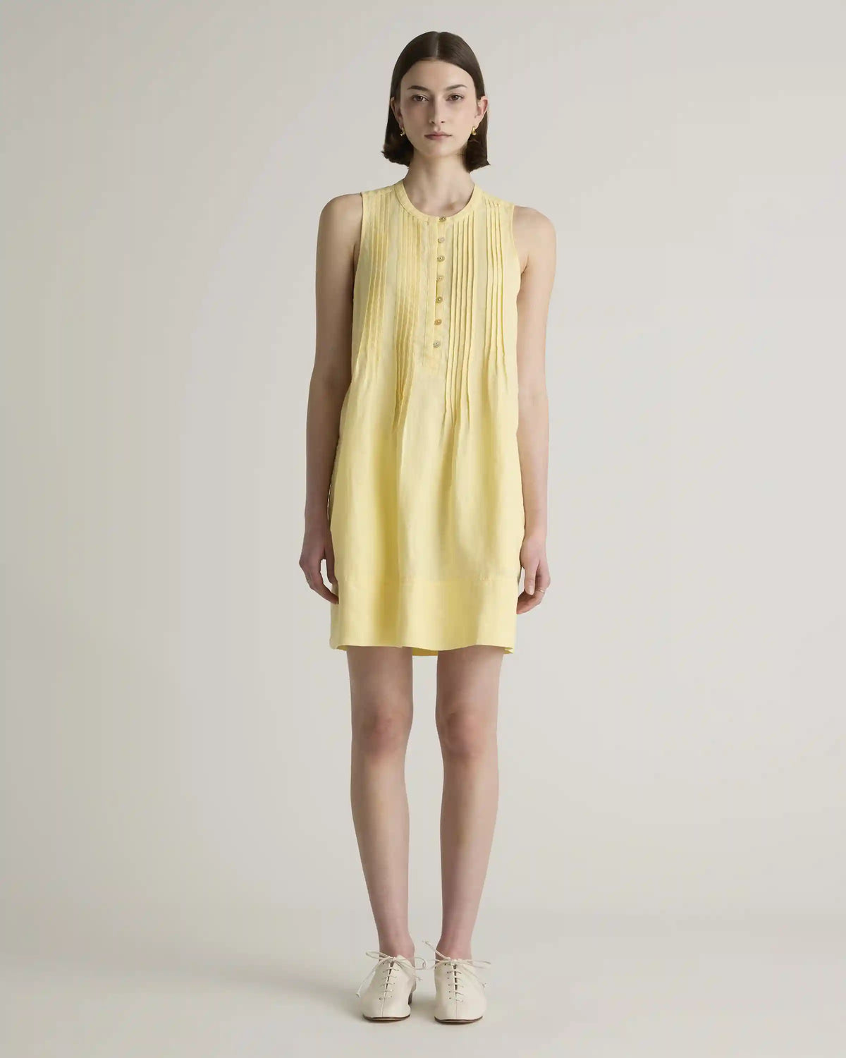 100% European Linen Sleeveless Swing Dress
