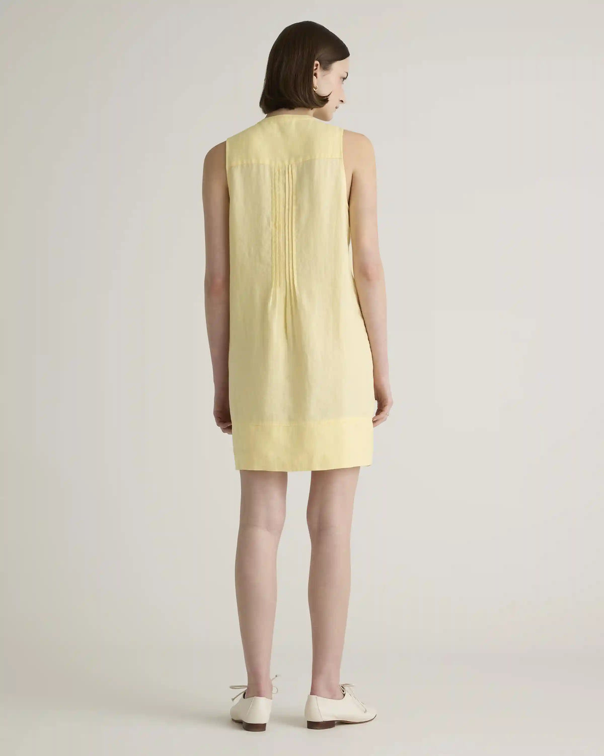 100% European Linen Sleeveless Swing Dress