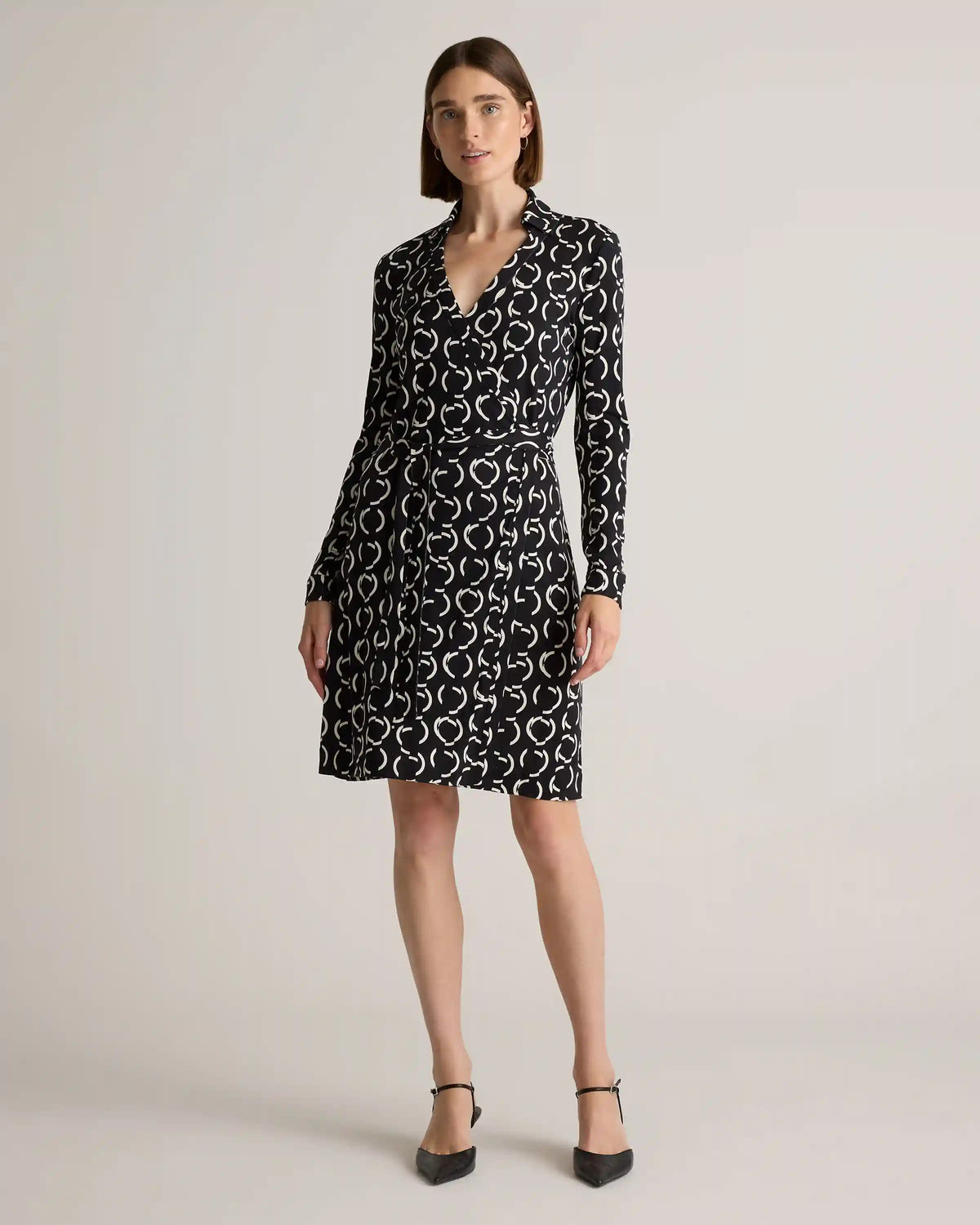 100% Silk Jersey Mini Wrap Dress