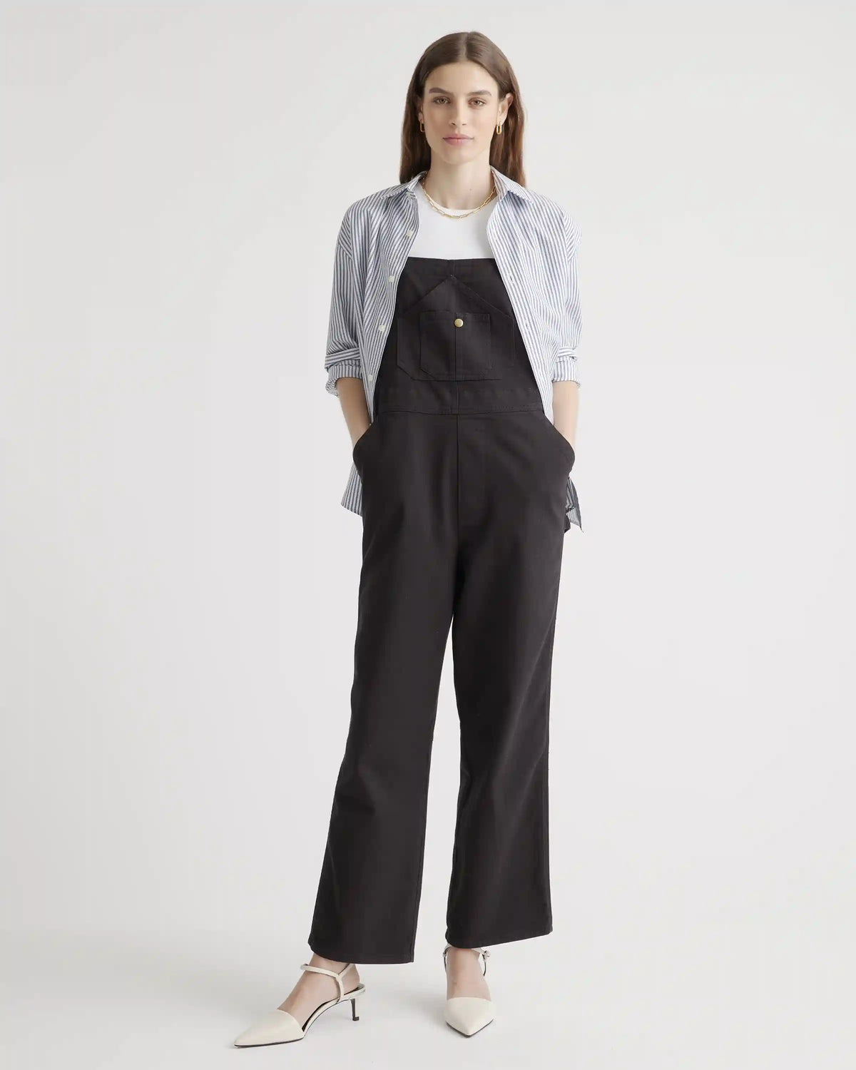 Organic Stretch Cotton Twill Relaxed Overalls