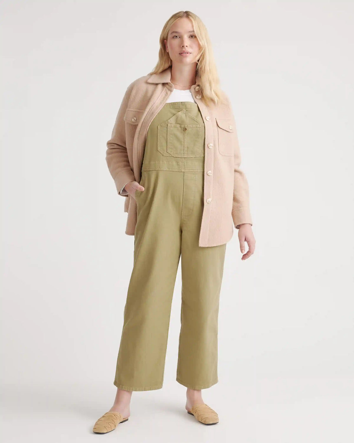 Organic Stretch Cotton Twill Relaxed Overalls