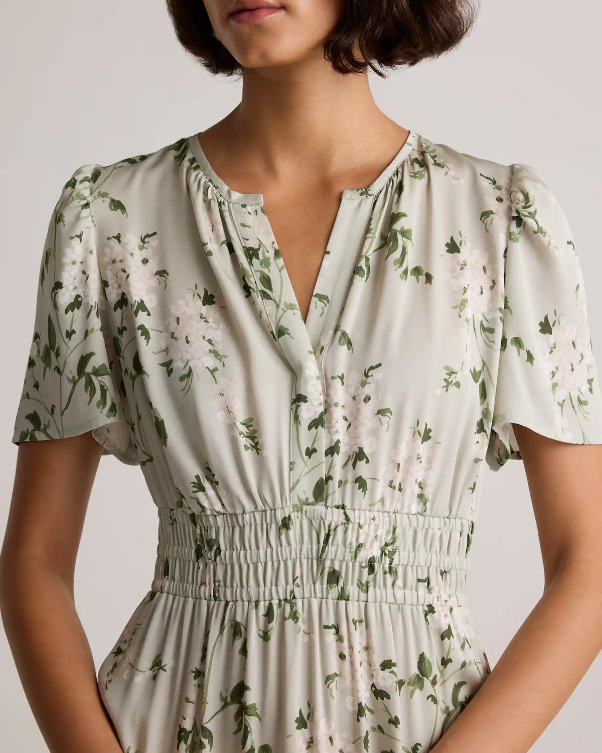Washable Stretch Silk Tiered Maxi Dress
