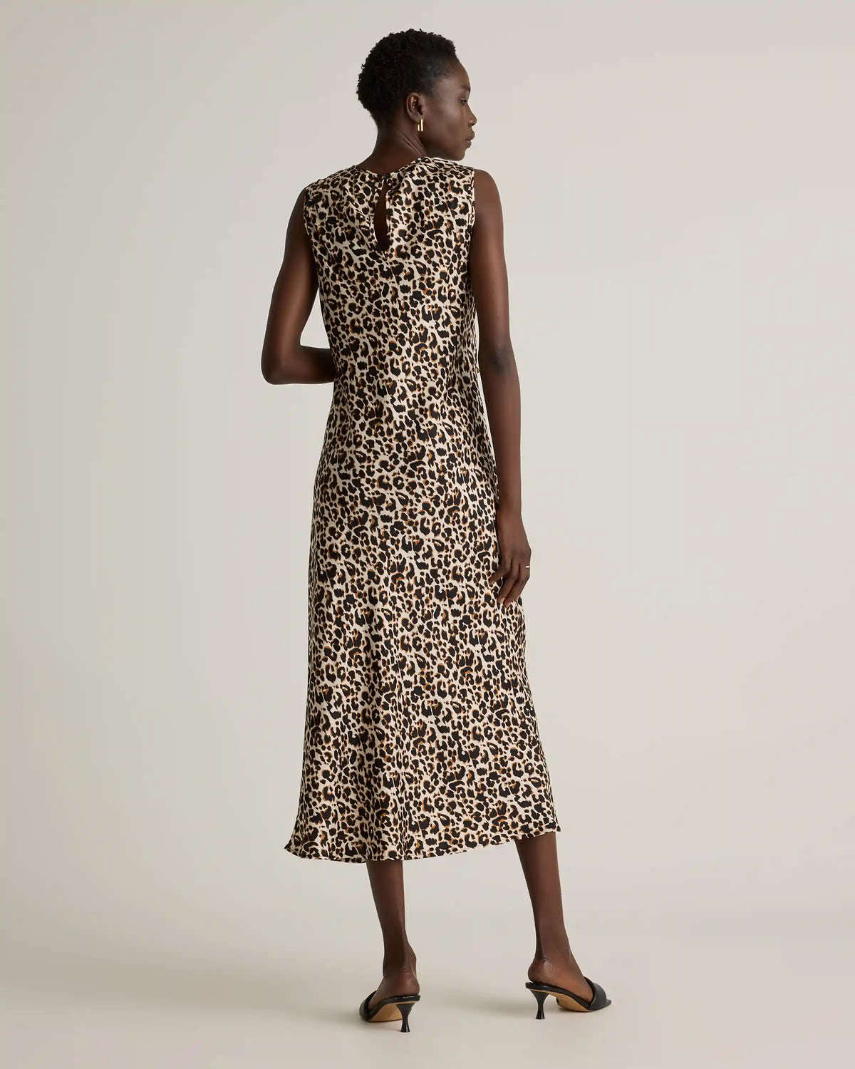 Washable Stretch Silk Tank Midi Dress