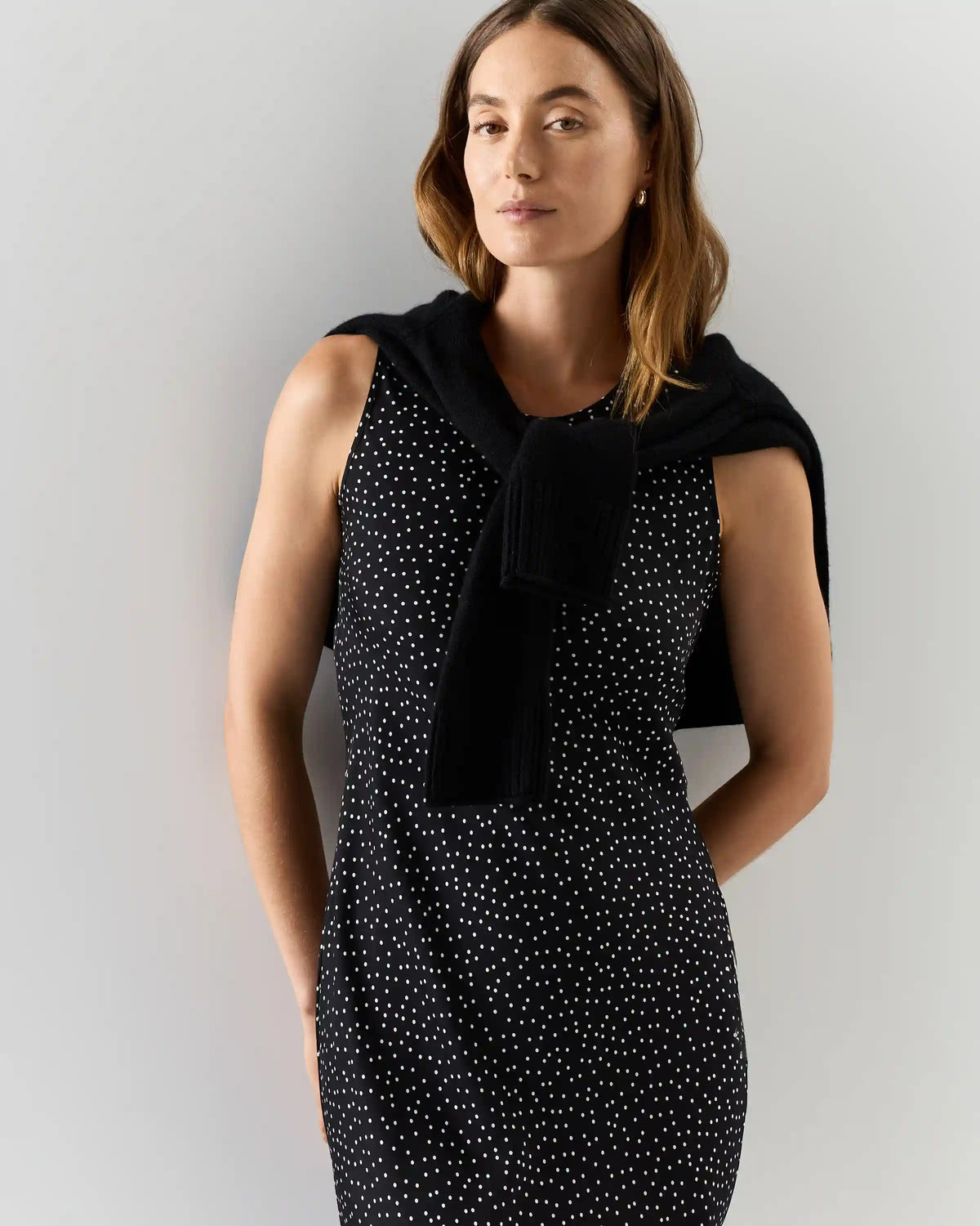 Washable Stretch Silk Tank Midi Dress