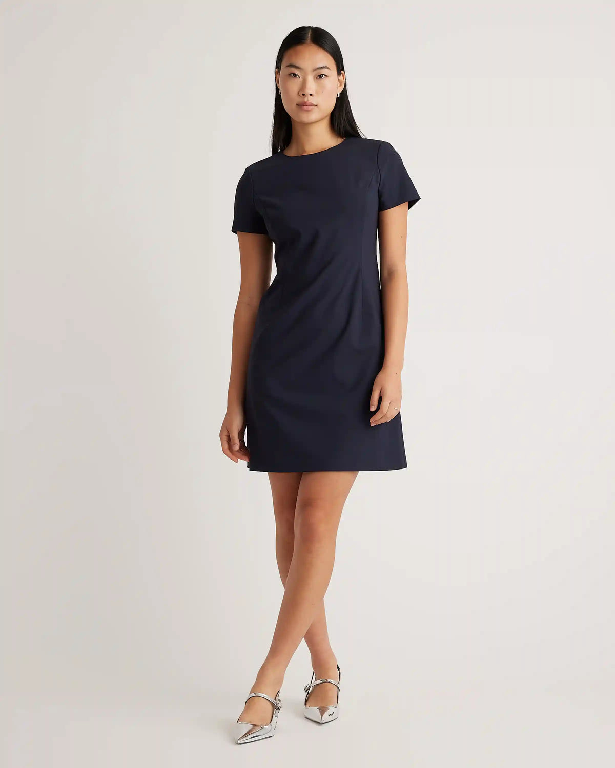 Italian Wool Short Sleeve Dress