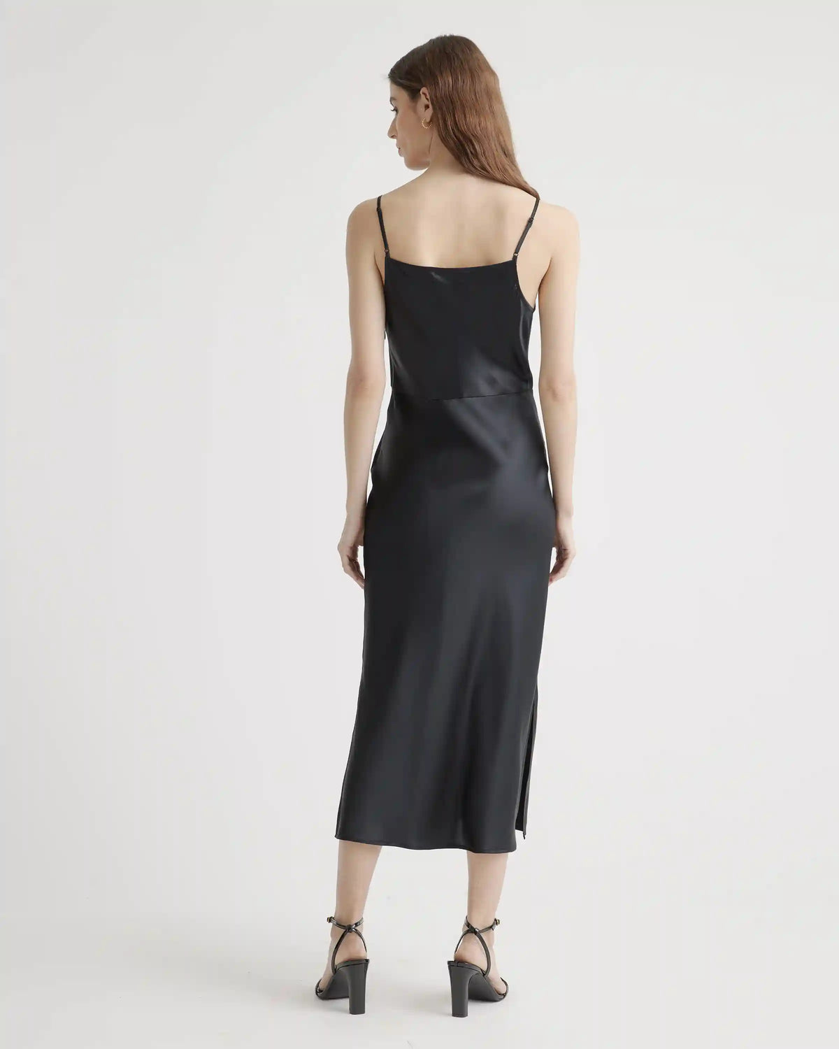 100% Washable Silk Cowl Neck Slip Dress