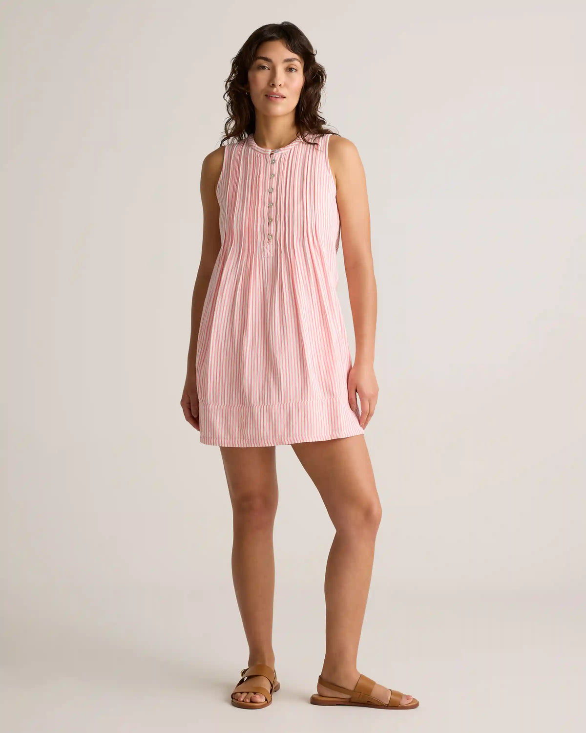 100% Organic Cotton Gauze Sleeveless Swing Dress