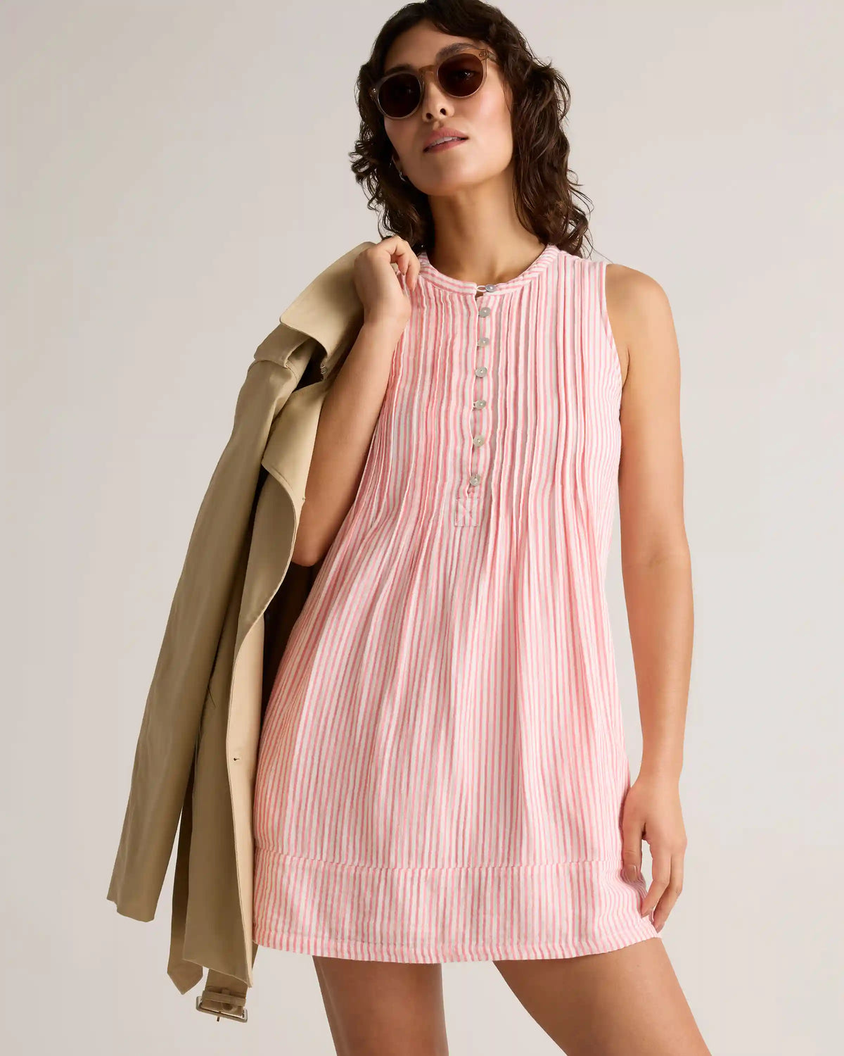 100% Organic Cotton Gauze Sleeveless Swing Dress