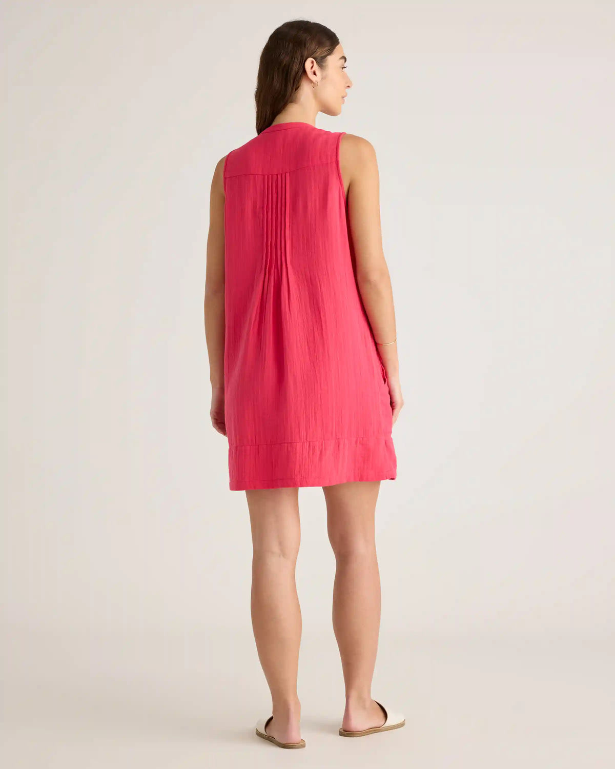 100% Organic Cotton Gauze Sleeveless Swing Dress