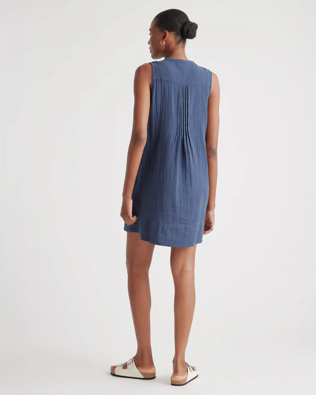 100% Organic Cotton Gauze Sleeveless Swing Dress