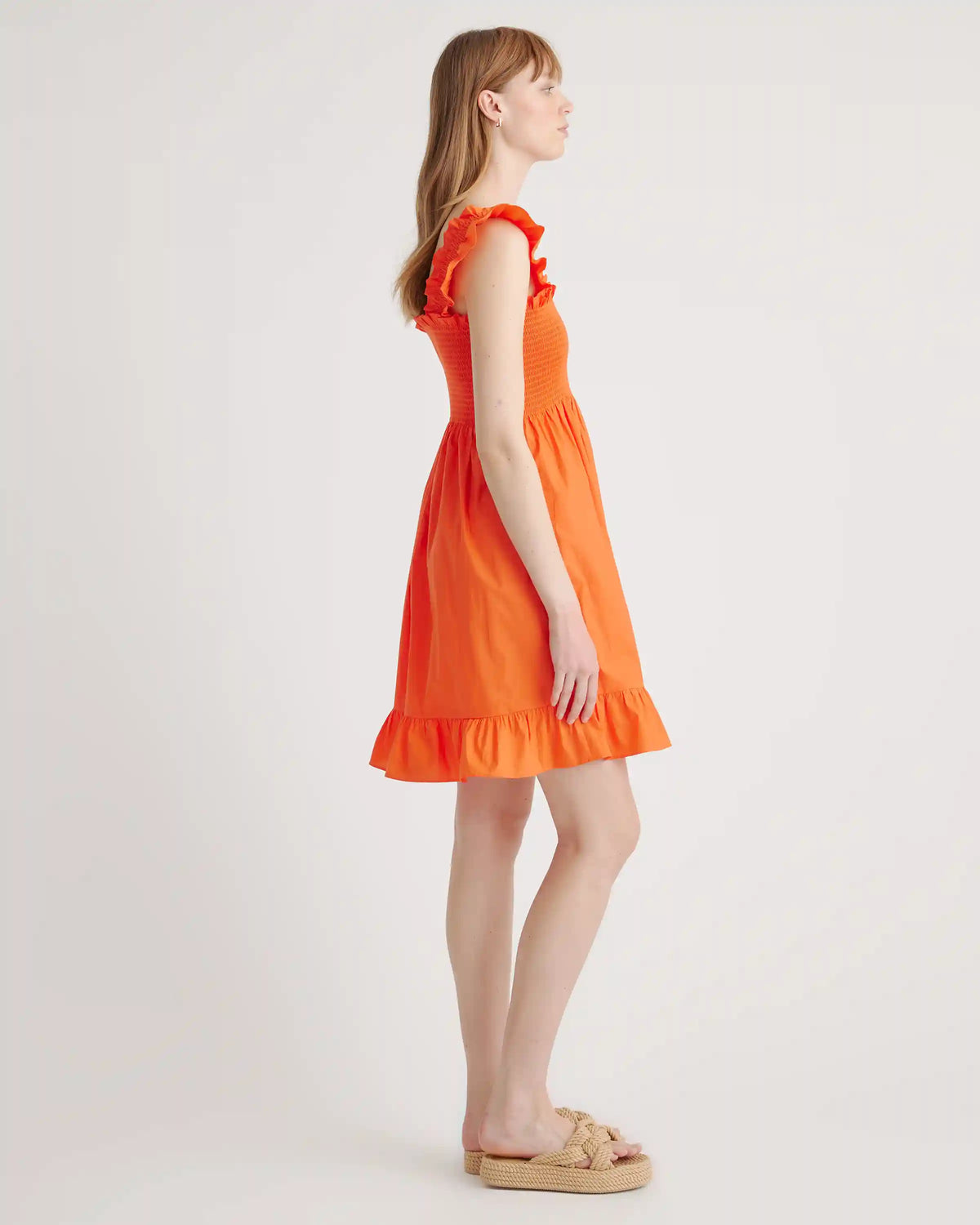 100% Organic Cotton Smocked Mini Dress