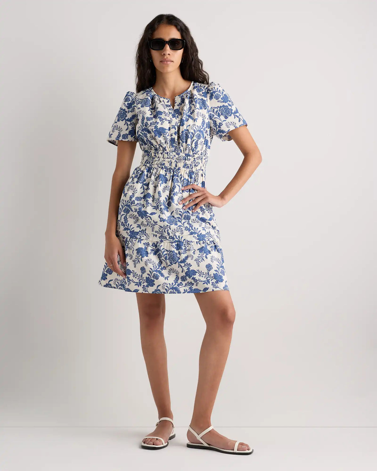100% Organic Cotton Poplin Tiered Mini Dress