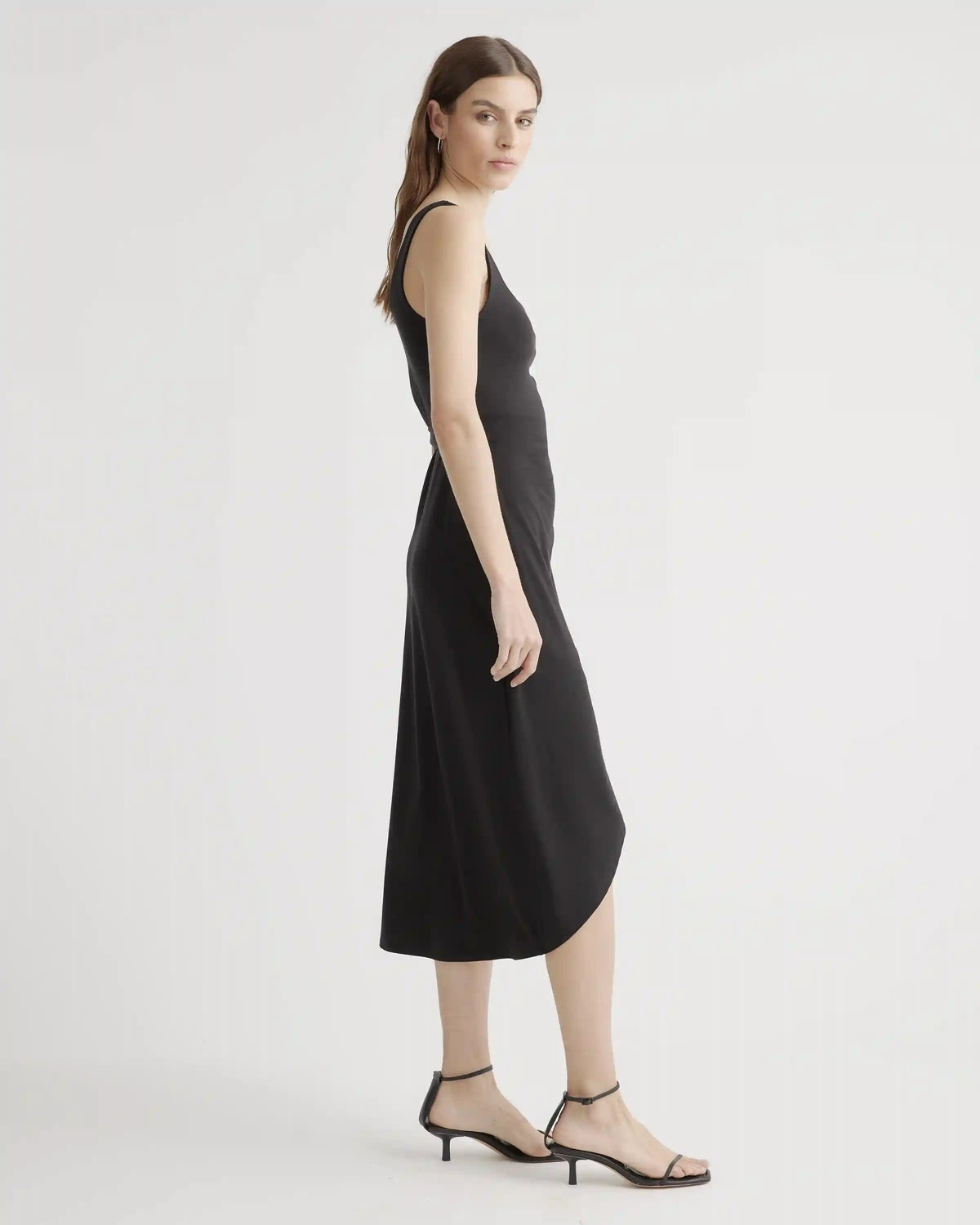 Tencel Jersey Side Tie Midi Dress
