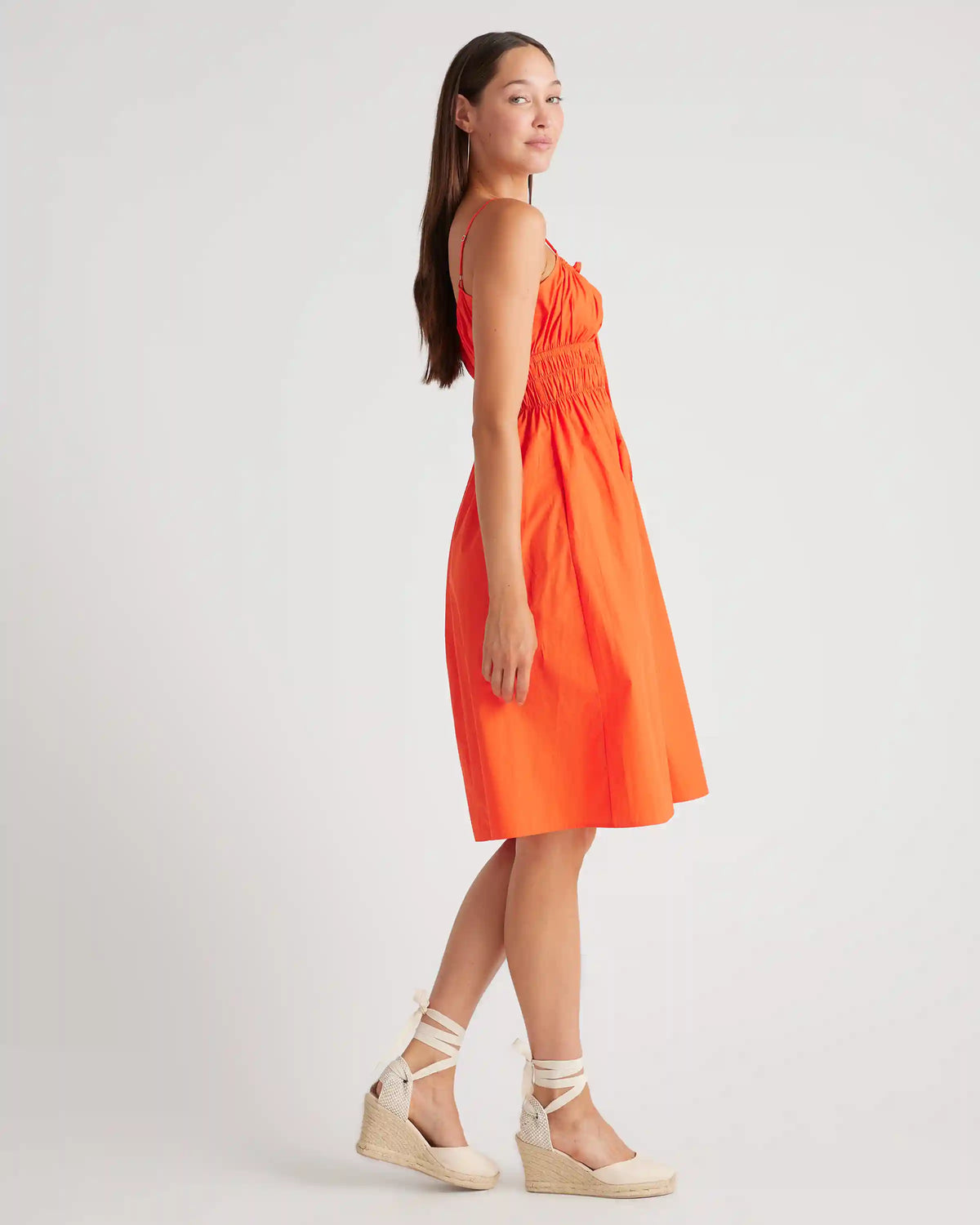 100% Organic Cotton Keyhole Midi Dress